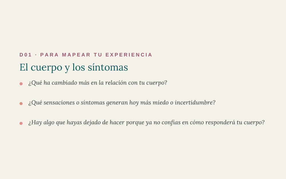 Preguntas de reflexión de la dimensión 01